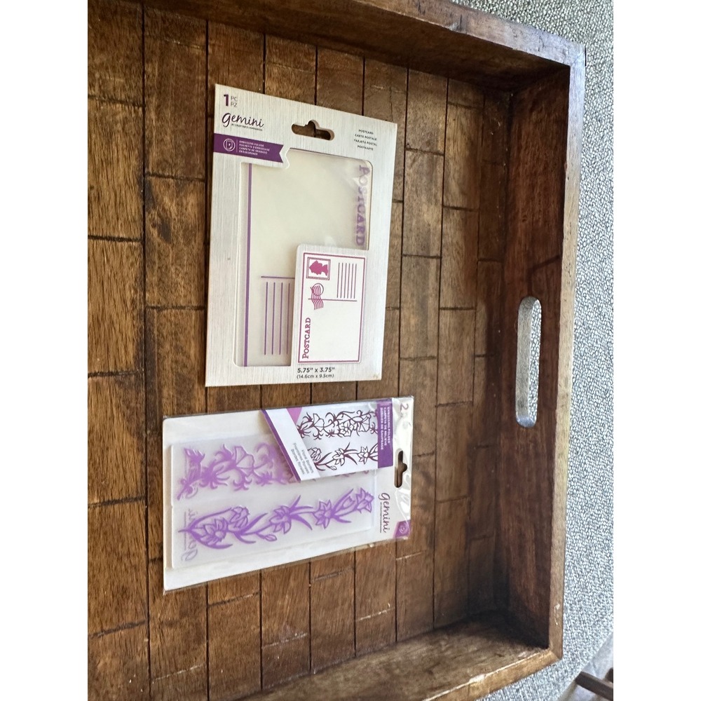 Gemini Crafters Companion Embossing Folders Postcard Floral Fairy Kisses Set 3